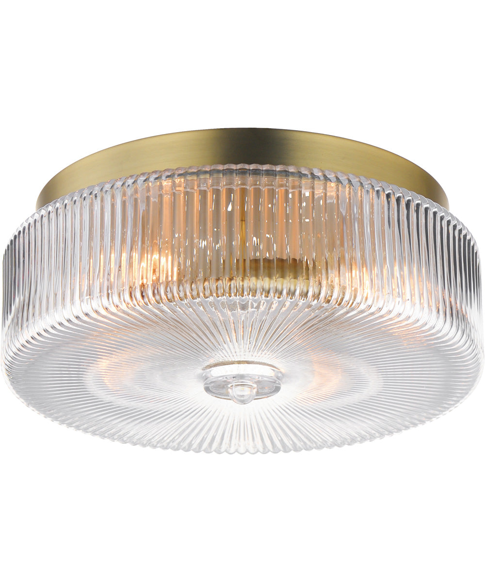 Kasbah 4-Light Flush Mount Satin Brass