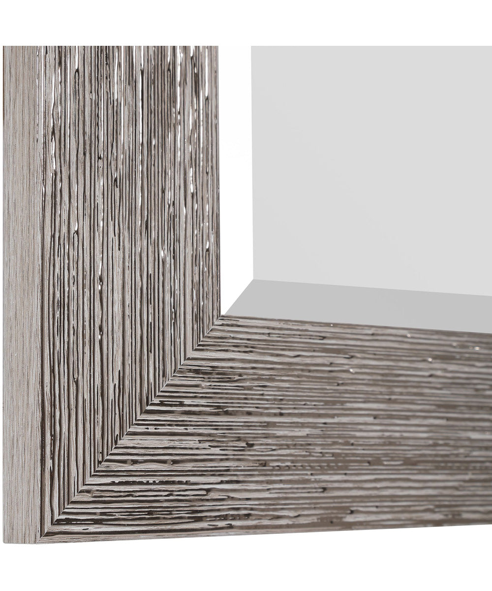 26x36" Wall Mirror Slightly Raised in Silver Tones