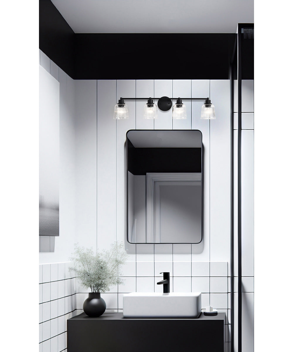 Grayson 4-Light Vanity & Wall Matte Black