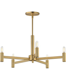 Emana 5-Light Chandelier Natural Aged Brass