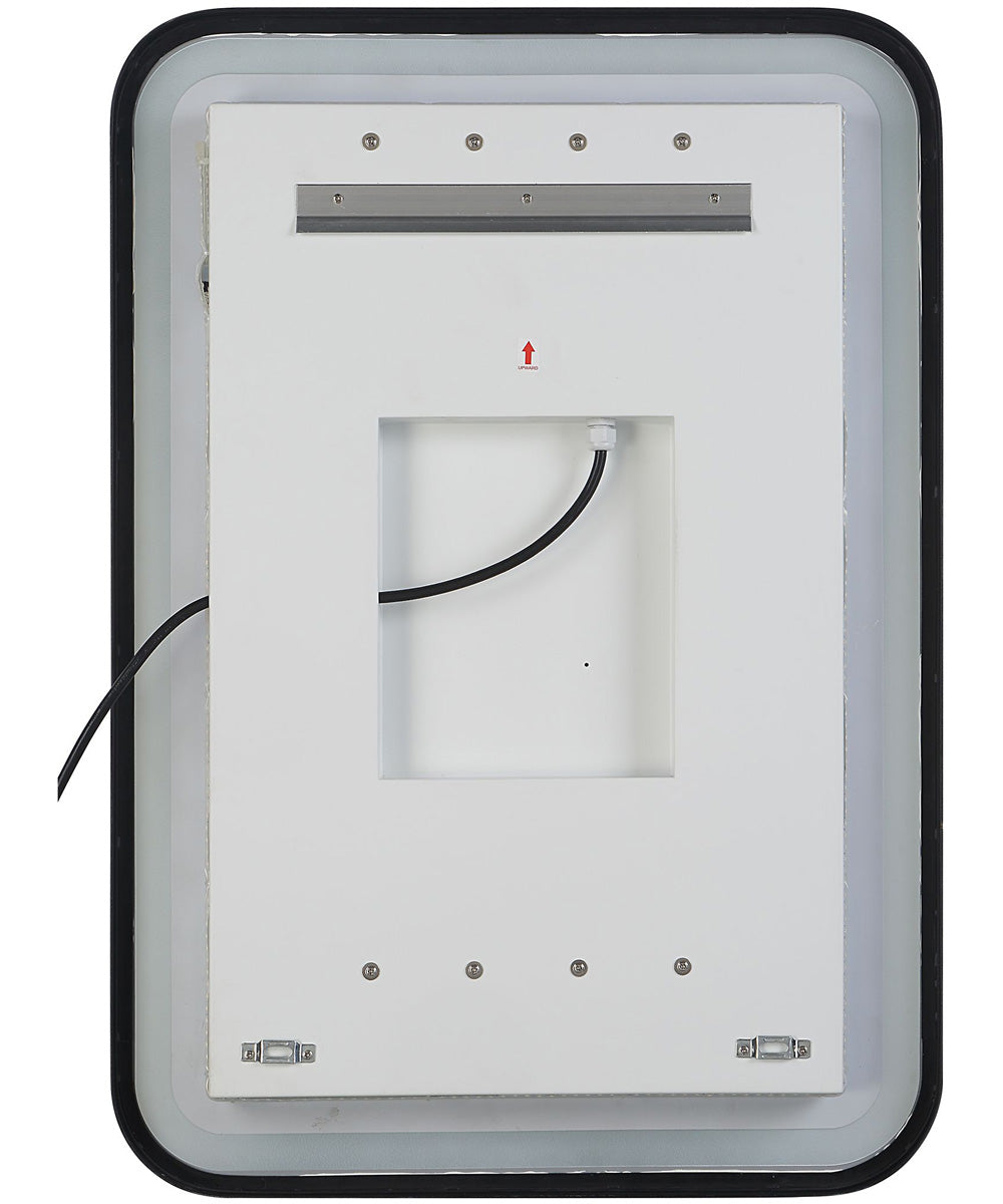 Crofton Lighted Black Vanity Mirror