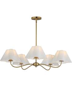 Saxon 5-Light Chandelier Natural Aged Brass