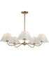 Saxon 5-Light Chandelier Natural Aged Brass