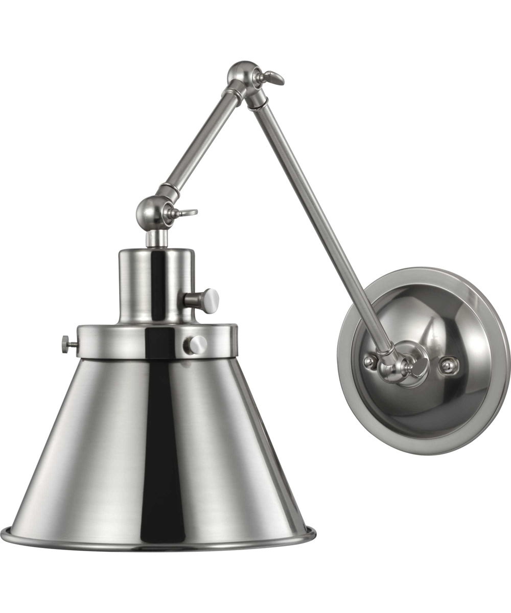 Hinton Swing Arm Wall Light Brushed Nickel