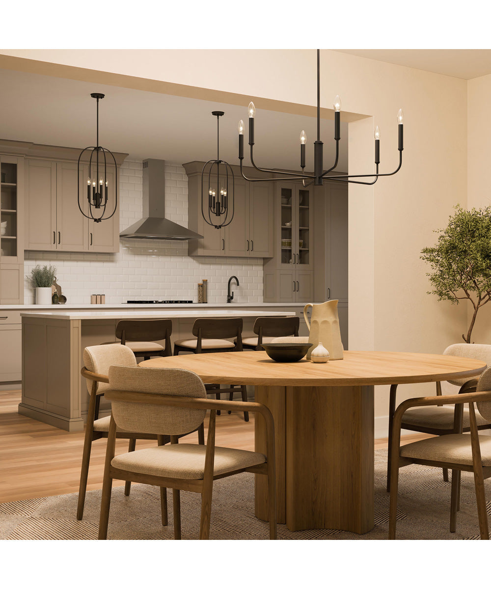 Reines 6-Light Large Chandelier Matte Black