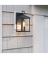 Cantley Small Outdoor Wall Lantern with Clear Glass Panels Matte Black