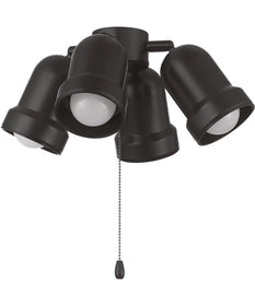 16"W 4-Light Universal Adjustable Ceiling Fan LED Light Kit Brushed Polished Nickel