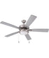 EOS Low Profile 1 bulb Frosted White 52" Ceiling Fan 1-Light Fan Brushed Polished Nickel