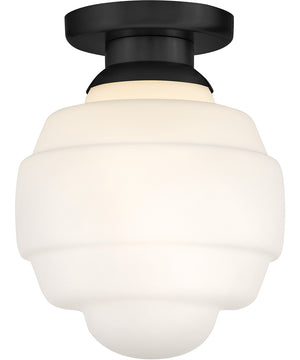 Penny 1-Light Small Flush Mount in Black