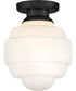 Penny 1-Light Small Flush Mount in Black
