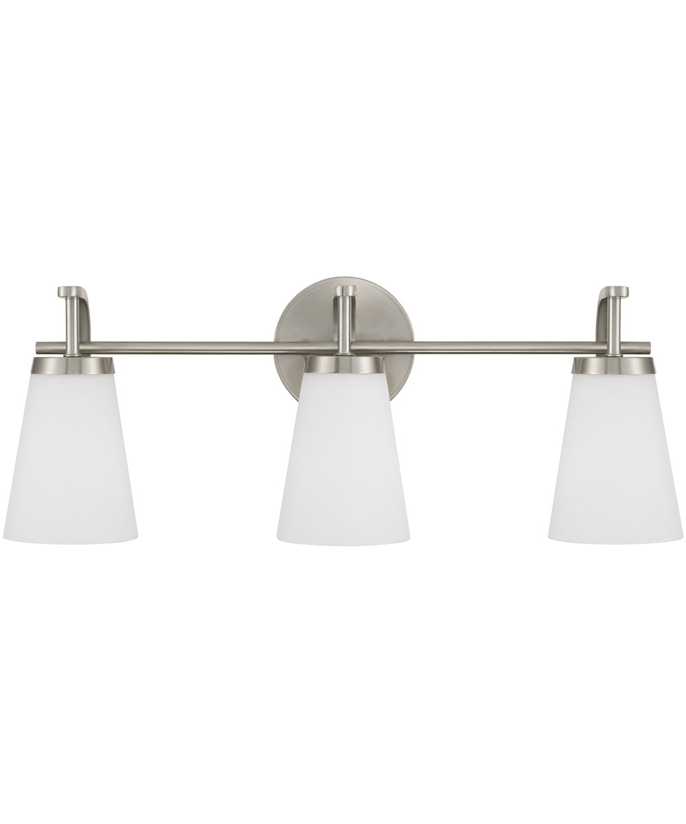Drake 3-Light Vanity Brushed Nickel