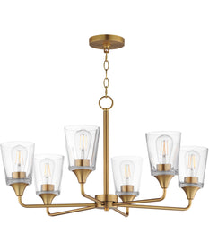 Hudson 6-Light Chandelier Natural Aged Brass