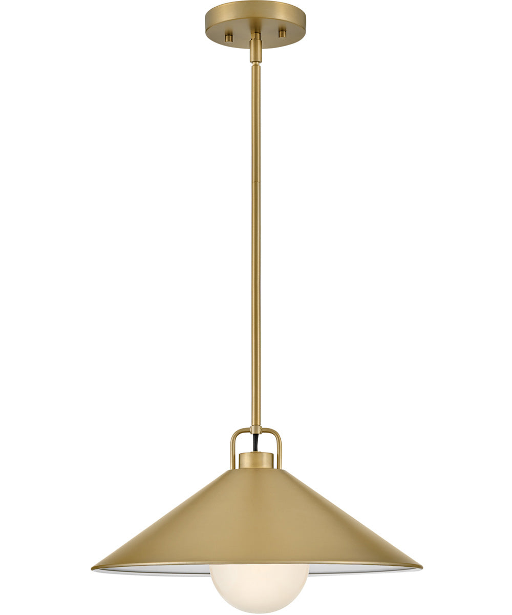 Milo 1-Light Large Pendant in Lacquered Brass