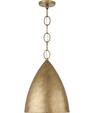 Francesca 1-Light Pendant Feathered Gold