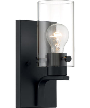 5"W Sommerset 1-Light Vanity & Wall Matte Black