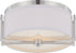 15"W Gemini 2-Light Close-to-Ceiling Brushed Nickel