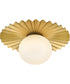 Stevie 1-Light Small Flush Mount in Lacquered Brass
