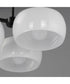 Glazed 3-Light Chandelier White / Black