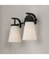 Drake 2-Light Vanity Matte Black