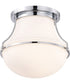Valdora 1-Light Close-to-Ceiling Polished Nickel