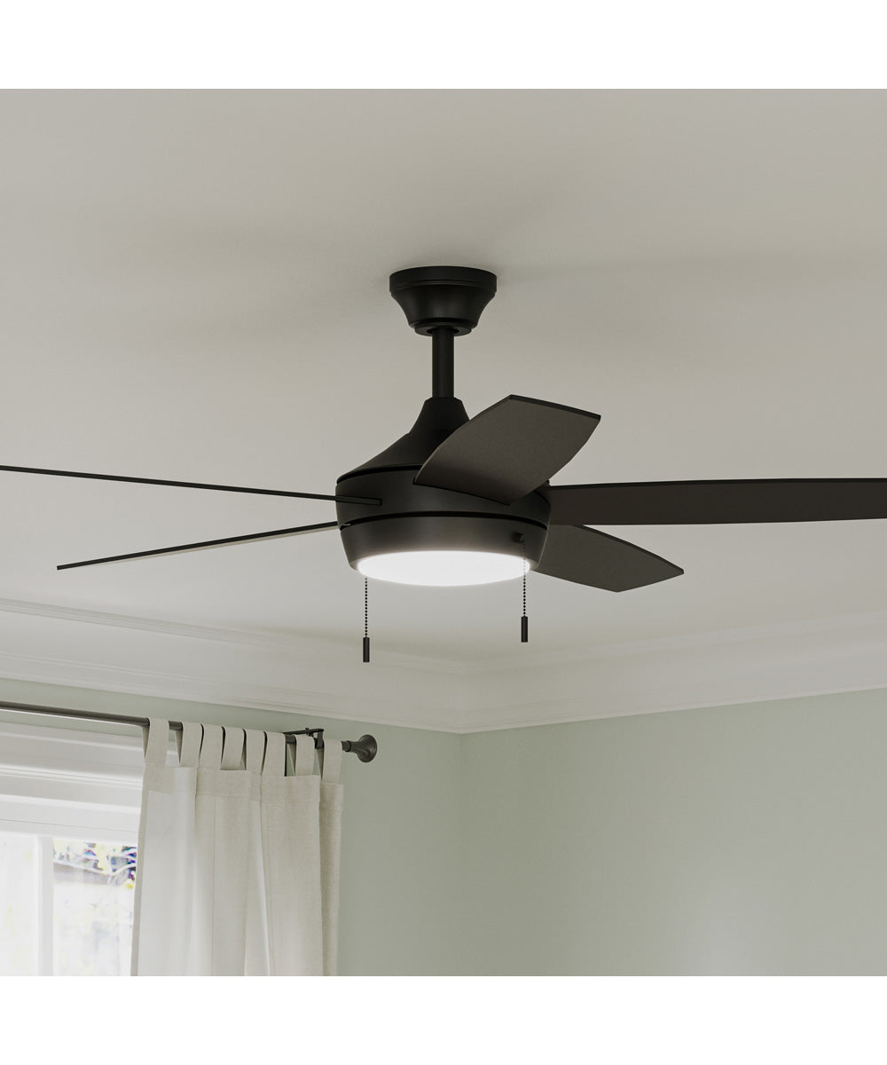 Nolyn V 52 in. 5-Blade Modern LED Ceiling Fan Matte Black