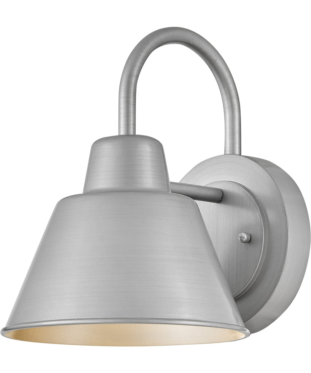 Wes 1-Light Small Gooseneck Barn Light in Antique Brushed Aluminum