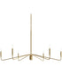 Pilar Extra Large 6-Light Chandelier Brushed Gold