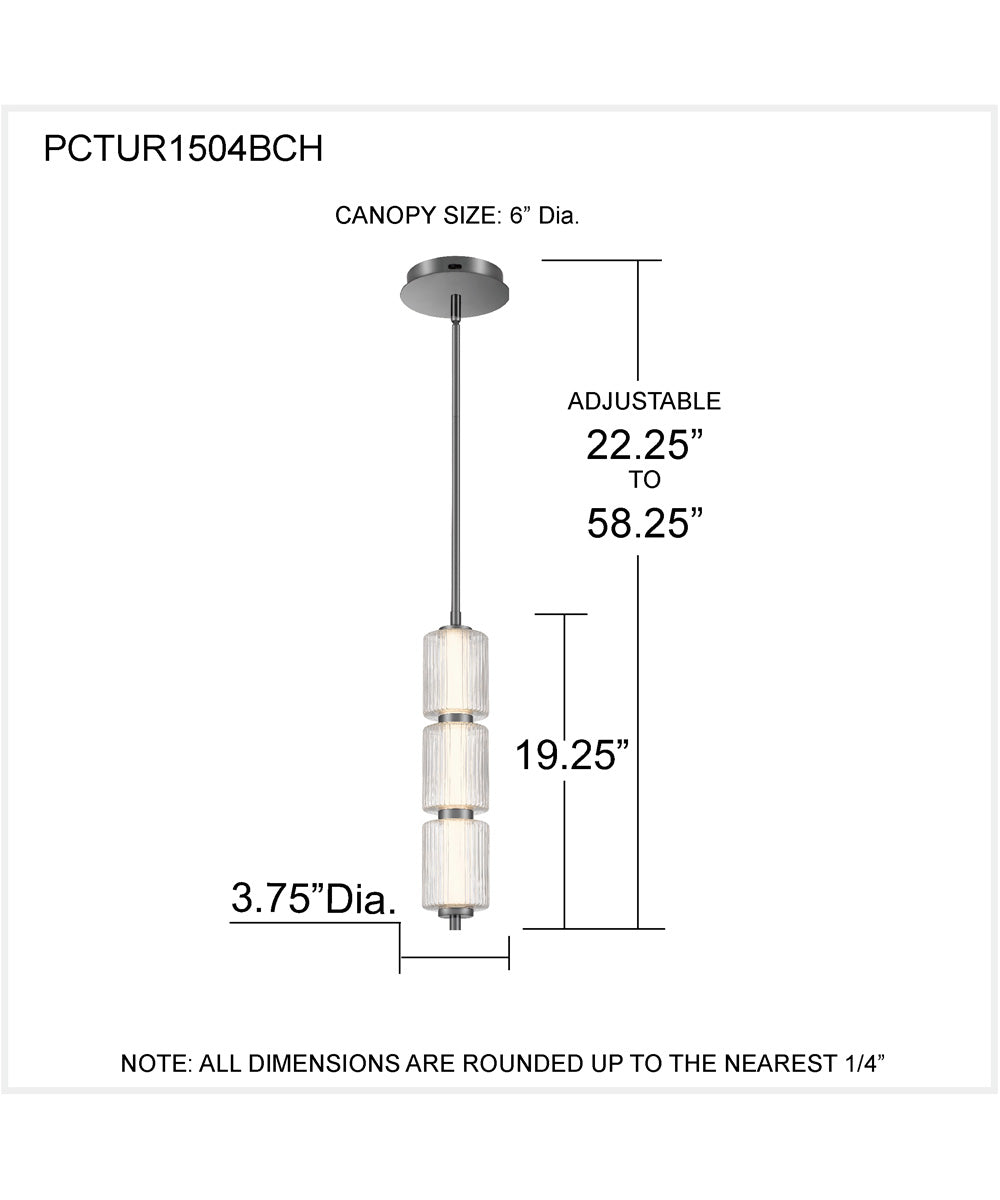 Turner Mini Pendant Black Chrome