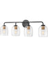 Percy 4-Light Large Four Light Vanity in Black