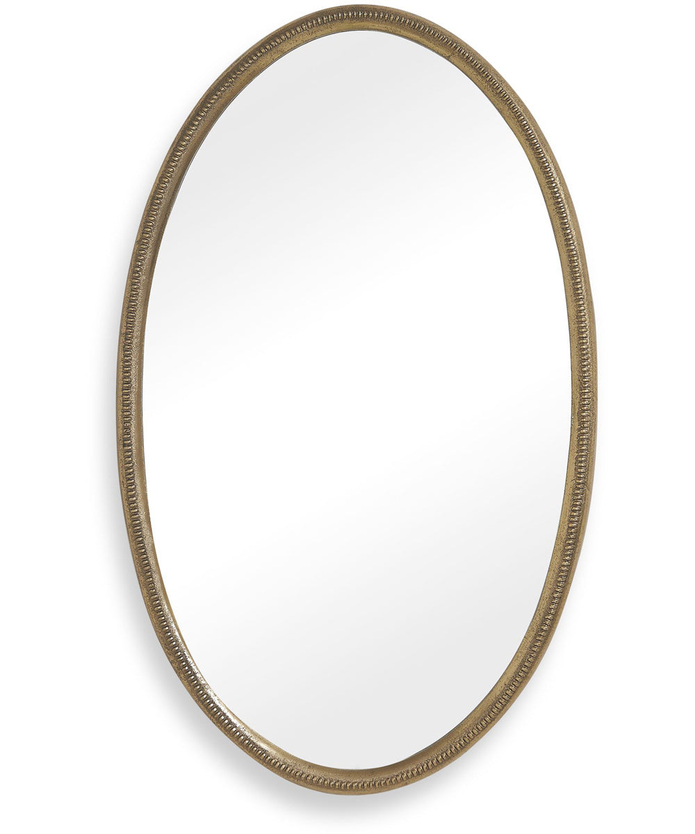 Ellis Beaded Brass Oval Mirror