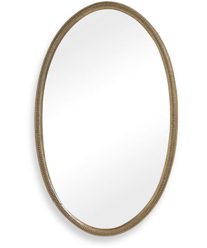 Ellis Beaded Brass Oval Mirror