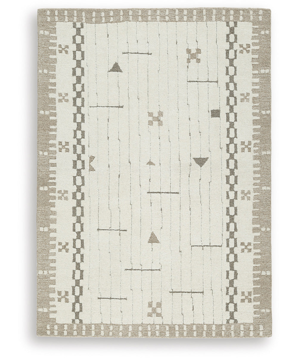 Dot Medium Rug Cream/Brown/Taupe