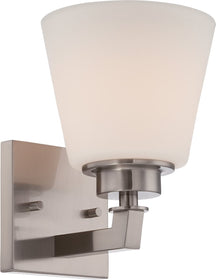 6"W Mobili 1-Light Vanity & Wall Brushed Nickel