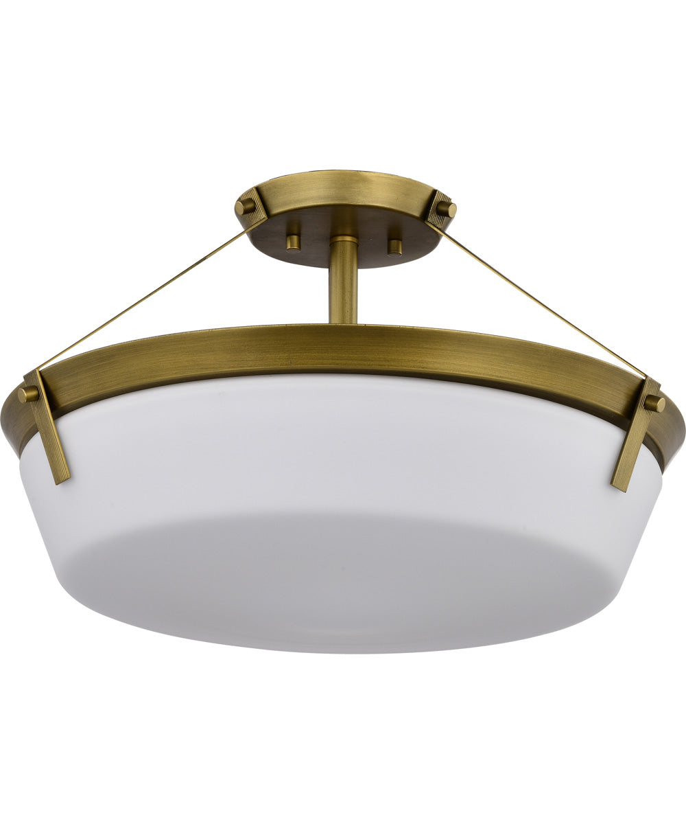 Rowen 4-Light Close-to-Ceiling Natural Brass
