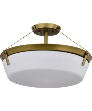 Rowen 4-Light Close-to-Ceiling Natural Brass