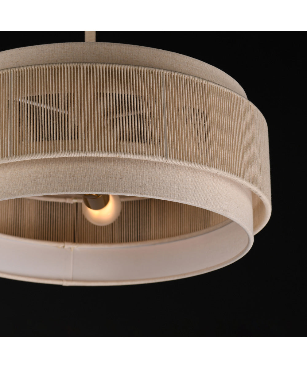 Seacliff 20 inch 3-Light Pendant Natural Aged Brass