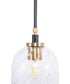 Council 1-Light Lighting Flat Black/Satin Brass