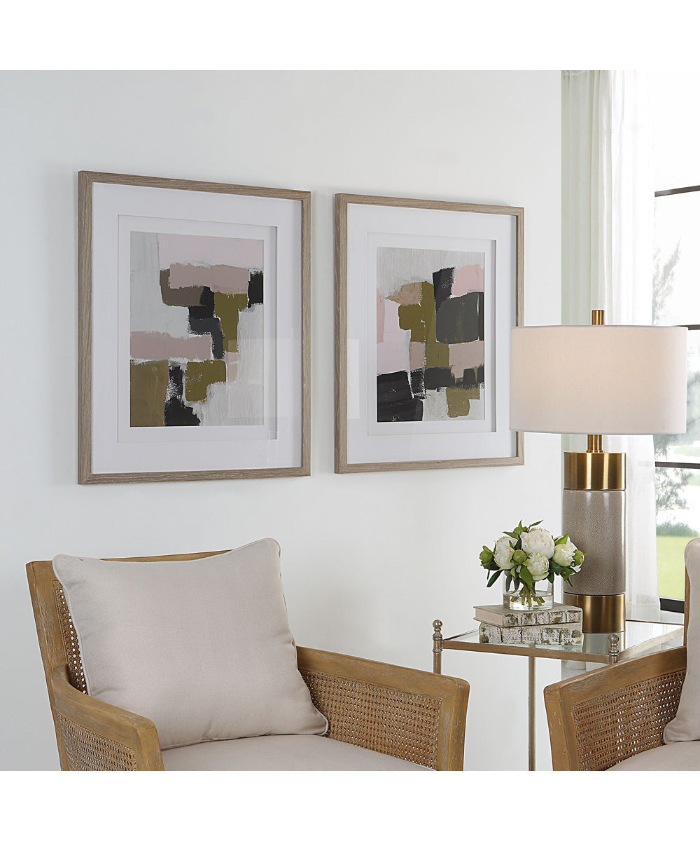 Color Block Framed Prints, Set of 2