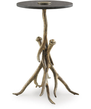 Lemkins Accent Table Black/Antique Gold