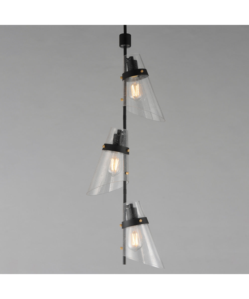 Finch 3-Light Vertical Pendant Dark Bronze/Antique Brass