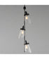 Finch 3-Light Vertical Pendant Dark Bronze/Antique Brass