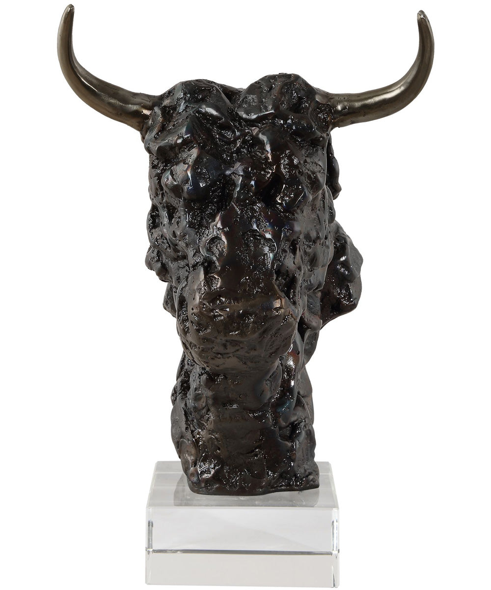 Bison Bust Bronze Sculpture