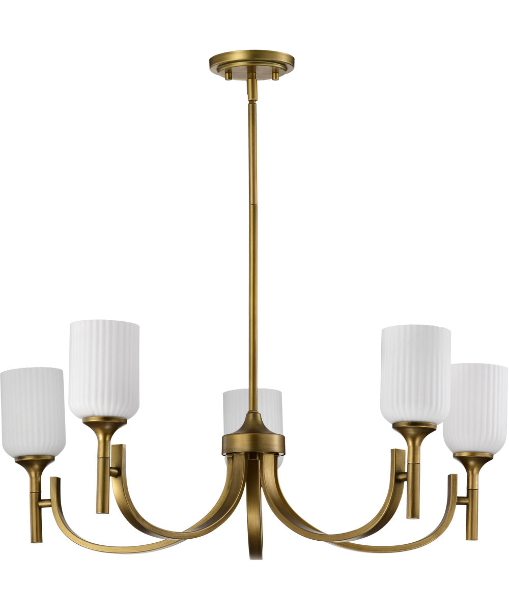 Solara 5-Light Chandelier Natural Brass