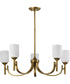 Solara 5-Light Chandelier Natural Brass