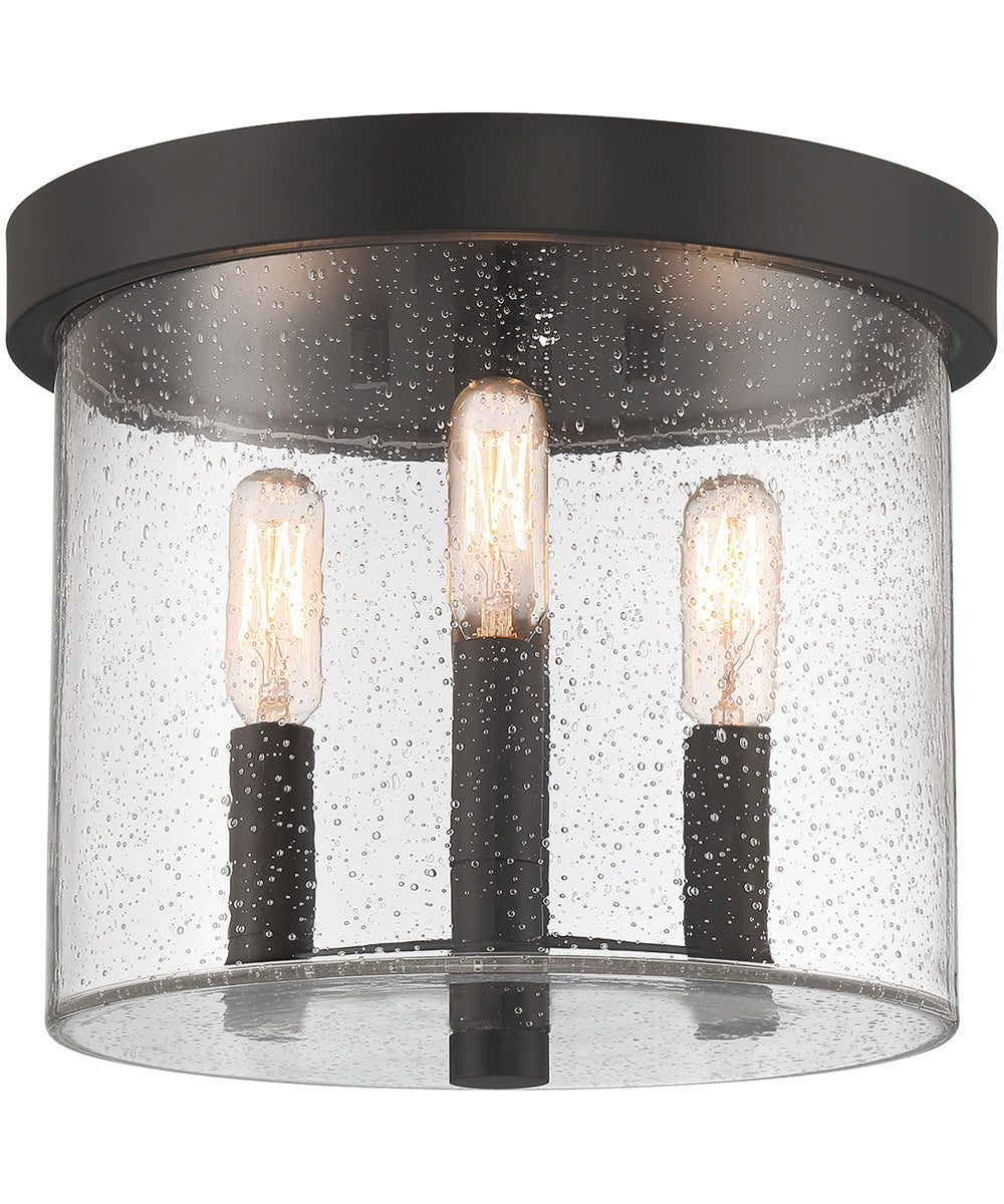Otto 3 Light Flushmount Matte Black
