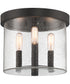 Otto 3 Light Flushmount Matte Black
