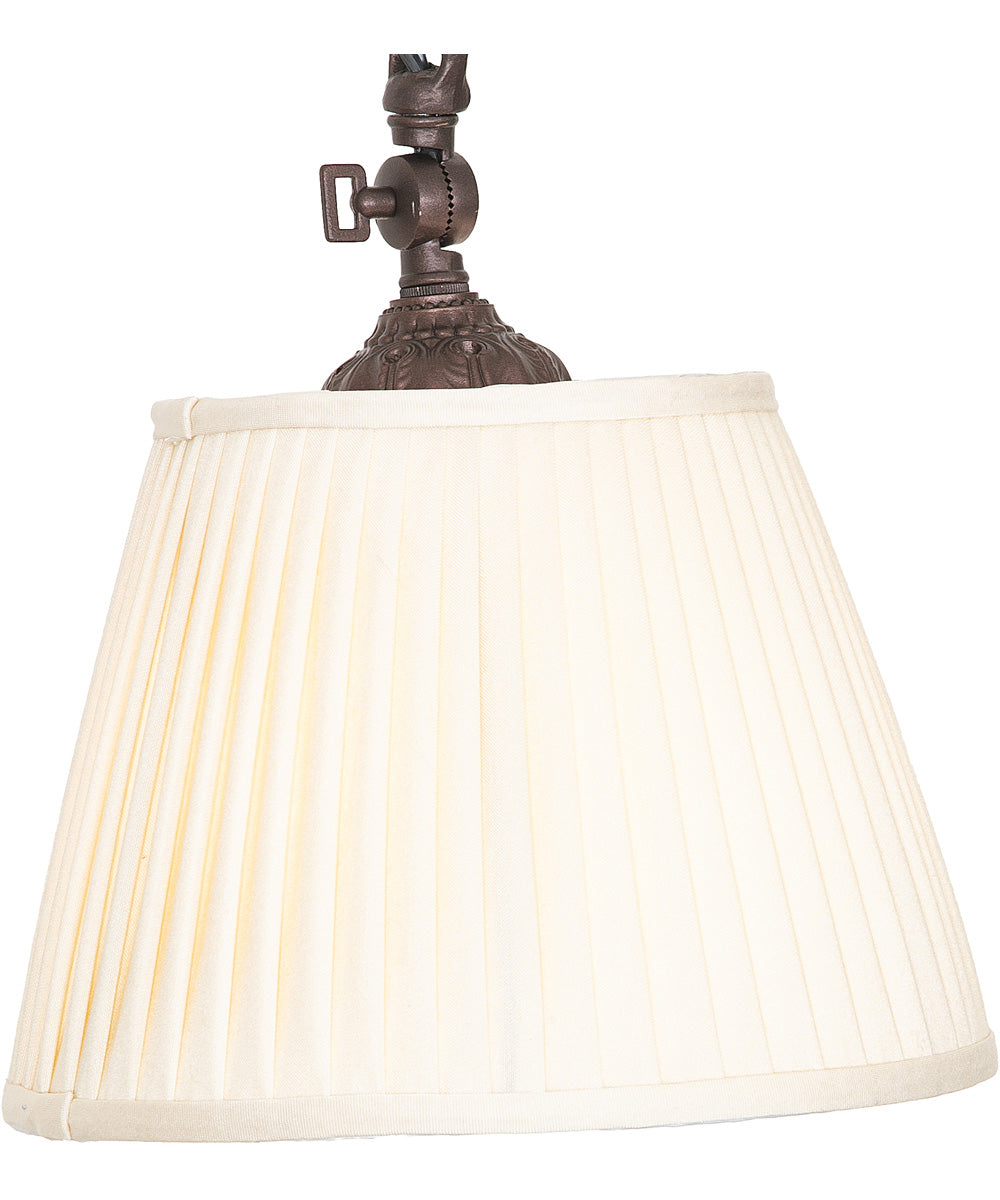 60" High Victorian Bridge Arm W/Pleated Textrene Shade Floor Lamp