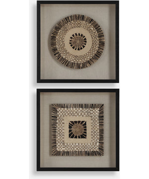 Intertwine Knit Paper Shadow Box, Set of 2