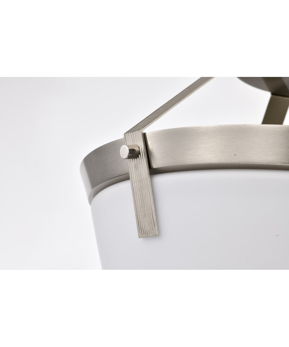 Rowen 3-Light Close-to-Ceiling Brushed Nickel