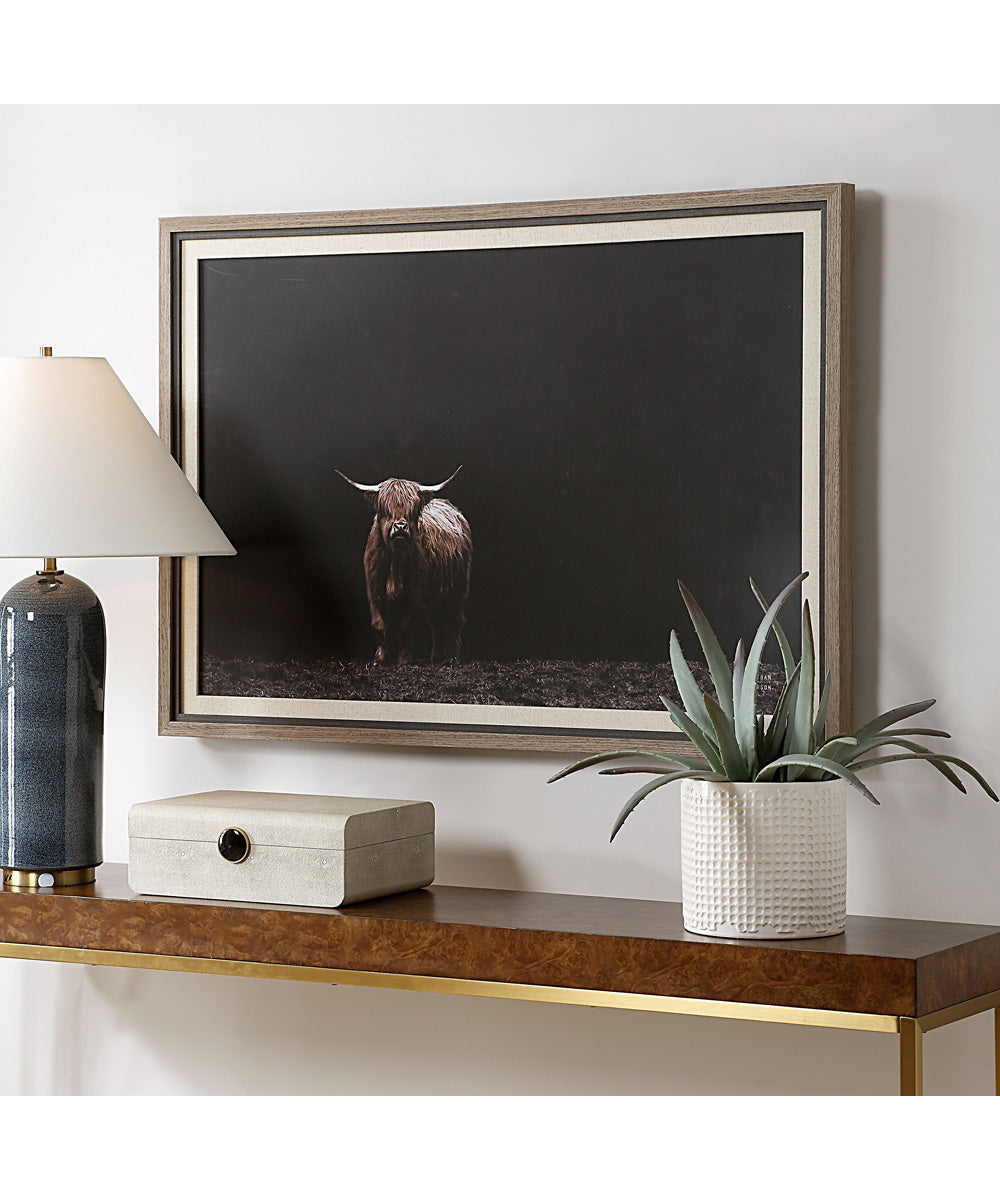 King Of The Hill Framed Bovine Print